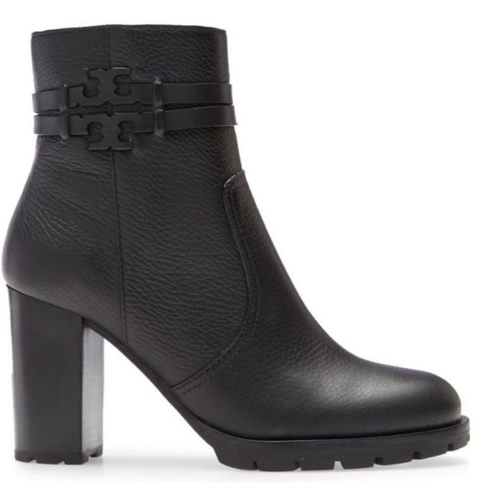 Tory Burch Leigh Lug Sole Bootie in Black Size 8.5
